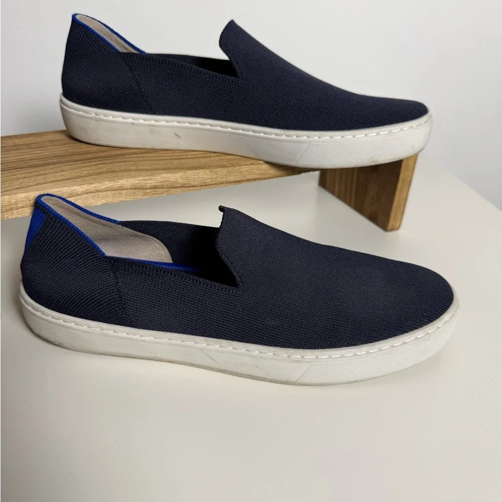 Rothy's Deep Blue Slip-On Sneakers - Picture 3 of 15